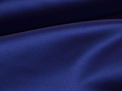 Abendmode Satin aus Viskose in blau - 140cm breit - Stoff glatt UNI