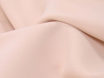 Kleiderstoff aus Polyester mit Stretch in uni rosa, hautfarben - 145cm breit