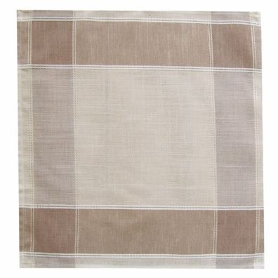 Decke quadratisch - Leinenoptik beige-natur (40/40 cm)
