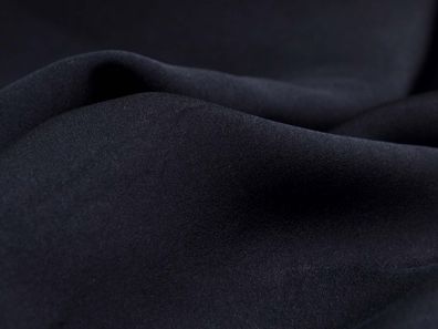 Abendmode Microware, Microfaser uni schwarz, knitterarm - 140cm breit - Stoff