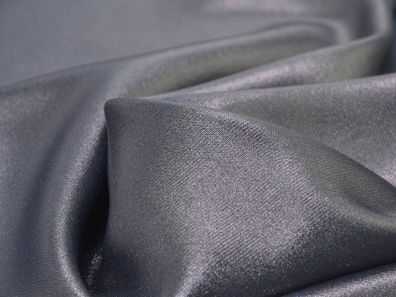 Abendmode Microfaser Glitzer Silber Tessuto Alta Moda - 140cm breit - Stoff beschi