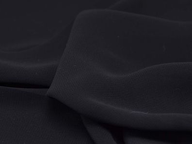 Abendmode, Chiffon, uni schwarz, für Kleider, Röcke, transparent - 150cm breit