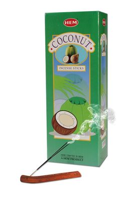 HEM' 'Kokosnuss' Räucherstäbchen (1 Box mit 6x20 Stück)