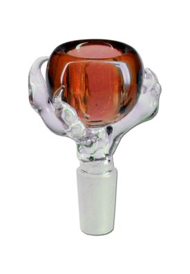 Glaskopf mit Kralle durchgefärbt - NS 14 amber