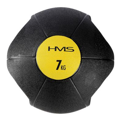 HMS NKU07 Medizinball 7 kg schwarz mit Griffen