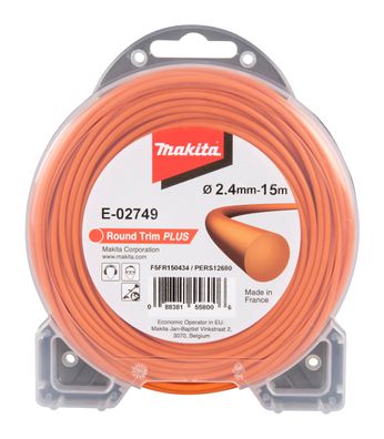 Makita Mähfaden rund 2,4mm x 15m E-02749 Round Trim PLUS • rund • Ø 2,4 mm • 15 m