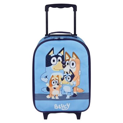 Bluey Reise Trolley Koffer für Kinder Blau 27 x 13,5 x 38 cm Urlaub Wochenendtrip