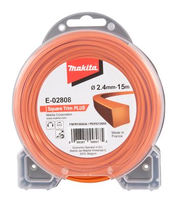 Makita Mähfaden Vierkant 2,4mm x 15m E-02808 Square Trim PLUS • 2,4 mm • 15 m