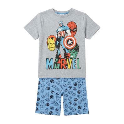Marvel Shorty Pyjama Kinder Sommer Schlafanzug kurz Baumwolle Shirt Shorts