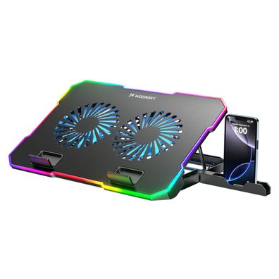 Wozinsky NitroCool RGB Gaming Laptop Kühlpad 17 Zoll USB Hub Schwarz