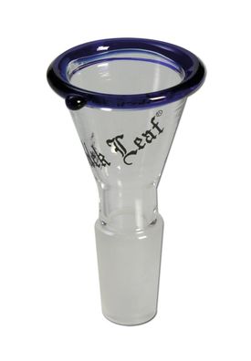 Black Leaf Glaskopf mit blauem Rand - NS 14