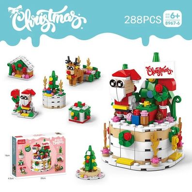 Lego Steine Weihnachtsmann Weihnachtsbaum Weihnachtsmann Deko Ornamente Statue Puppe