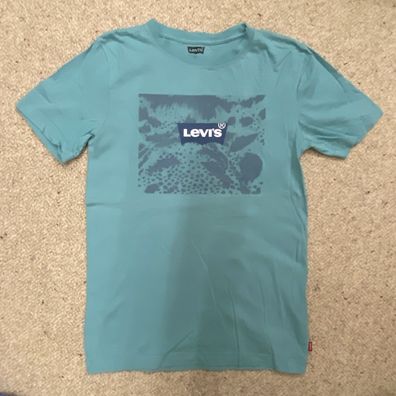 Levi´s Jungen T-Shirt Türkis Blau Gr. 164 Logo-Print | Gut bis sehr gut