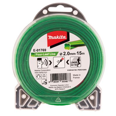 Makita Mähfaden Ersatzfaden Four-Leaf 2,0mm x 15m E-01769