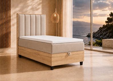 Best For Home Boxspringbett Trinity K-10 mit Bettkasten, Bonellfederkern & Topper