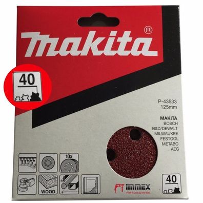 Makita Schleifscheiben 125mm P40 P-43533