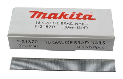 Makita Stauchkopfnagel 20mm 18Ga F-31870 5.000 Stück • 20mm • 1,2mm • 18Ga