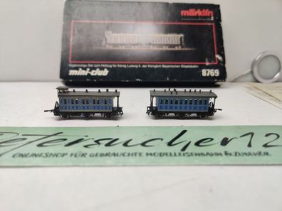 Märklin Z DC 8769 / 2-teiliges Ergänzungs-Wagen-Set / Hofzug König Ludwig II. (K.B
