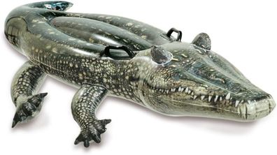 Intex 57551NP - Aufblasbares Reittier Alligator, Vinyl, Grün, 170x86 cm
