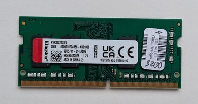 NEU: 4GB Kingston DDR4 RAM KVR32S22S6/4 Arbeitsspeicher SO-DIMM Laptop PC 4 GB