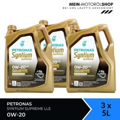 Petronas Syntium Supreme 0W-20 LLE 3x5 Liter