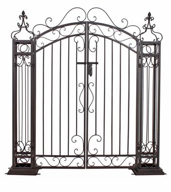 Pforte ROM Stahl Rostfarben 127,3x25,3x119,6 Eingangstor Gartentor Fußgängertor