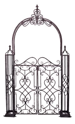 Pforte CLARA mit Rosenbogen Stahl Schwarz 245x150x23,5 Eingangstor Gartentor