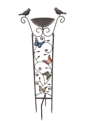 Vogeltränke ELSA Eisen Rostfarben 101,5x18,5x33 Dekoration Garten Terrasse