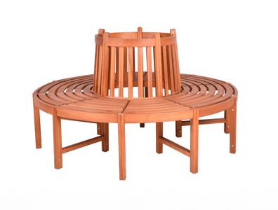 Baumbank ANDY rund Eukalyptus Natur 91x160x160 Gartenbank wetterfest