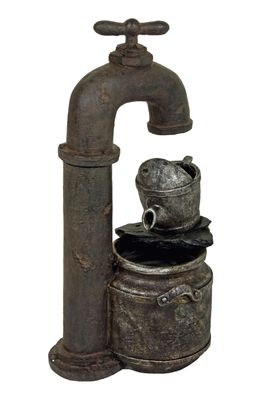 Brunnen MARCEL Kunststoff Braungrau 74,5x28x41 Gartendeko Teichdeko