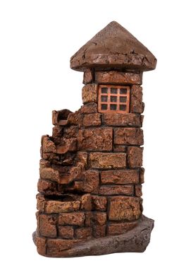 Brunnen MARTIN Stein-Optik Kunststoff Braungrau 68x39x33 Gartendeko Teichdeko