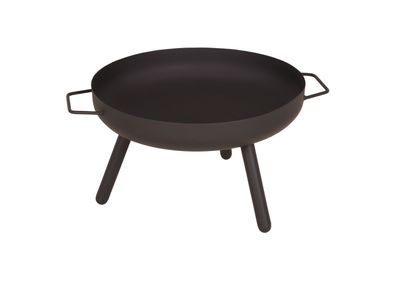 Feuerschale MARKUS Eisen Schwarz 31x50x62 Feuerstelle für Garten Terrasse Feuer