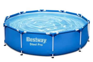 Pool TIMM rund Kunststoff Blau 76x305x305 Aufstellpool Gartenpool