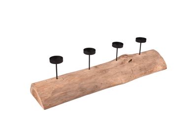 Kerzenhalter LEON Teak Natur 17x16x70 Dekoration Wohnzimmer Büro