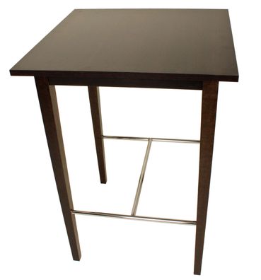 Bartisch INGA Holz Dunkelbraun 105x74,5x74,5 Bistrotisch Stehtisch Bartheke