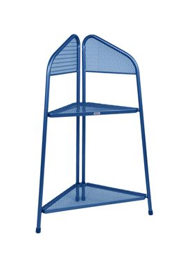 Eckregal EDKO Stahl Blau 100x48x48 Standregal Ecke Wohnzimmerregal Dekorregal