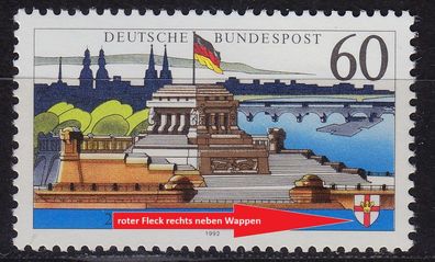Germany BUND [1992] MiNr 1583 y F5 ( * */mnh ) Plattenfehler