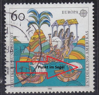 Germany BUND [1992] MiNr 1608 F5 ( O/used ) [01] CEPT Plattenfehler