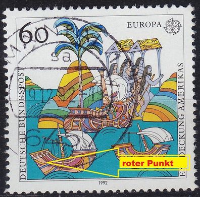 Germany BUND [1992] MiNr 1608 F6 ( O/used ) [01] CEPT Plattenfehler