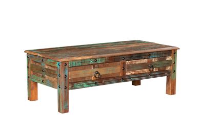 Couchtisch ODIN Mangoholz Braun 40x55x115 Sofatisch Wohnzimmertisch