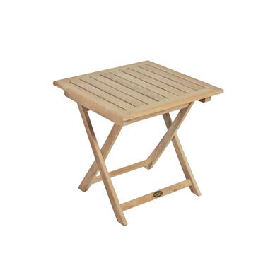 Beistelltisch LEO quadratisch Teak Natur 50x50x50 Couchtisch Sofatisch
