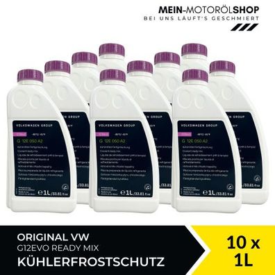 VW Original Kühlerfrostschutz G12EVO Ready Mix 10x1 Liter