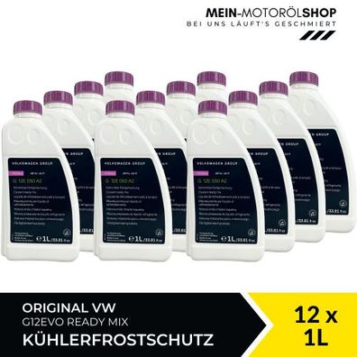 VW Original Kühlerfrostschutz G12EVO Ready Mix 12x1 Liter