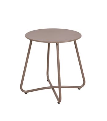 Beistelltisch SONJA Kunststoff Taupe 44x40x40 Couchtisch Sofatisch Abstelltisch