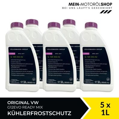 VW Original Kühlerfrostschutz G12EVO Ready Mix 5x1 Liter