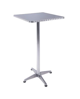 Stehtisch IVAR Quadratisch Alu-Gestell Stahl Silberfarbig 110x60x60 Bistrotisch
