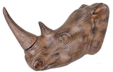 Deko-Geweih Nashorn Kunststoff Antik-braun 28x61x52 Geweih Tier-Dekoration