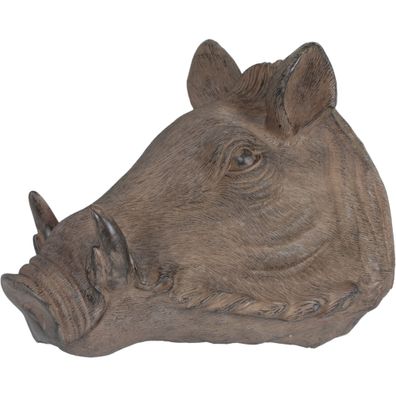 Deko-Wildschweinkon EGOR Antik Kunststoff Antik-braun 41,5x28,5x36,6