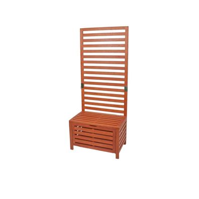 Balkon-Sichtschutz TAMAS mit Stauraum Eukalyptus Natur 180x76x45 Sichtschutz