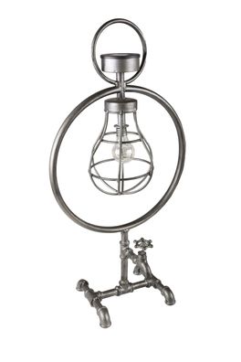 Solar-Leuchte JENA Kunststoff Schwarz 72x21x32 Gartenlampe Tischlampe Outdoor